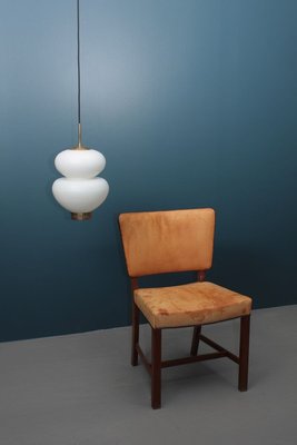 Mid-Century Danish Peanut Pendant Lamp by Bent Karlby for Lyfa, 1960s-FK-736972