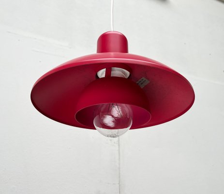 Mid-Century Danish Red Model 728 Pendant Lamp from Horn, 1960s-UAH-1704485