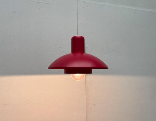 Mid-Century Danish Red Model 728 Pendant Lamp from Horn, 1960s-UAH-1704485