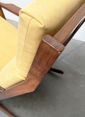 Mid-Century Danish Rocking Chair with Footstool by Poul Volther for Frem Røjle, 1960s, Set of 2-UAH-2041908