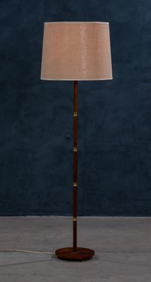 Mid-Century Danish Rosewood & Brass Floor Lamp, 1960s-ZGQ-770159