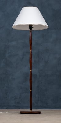 Mid-Century Danish Rosewood & Brass Floor Lamp, 1960s-ZGQ-770164