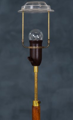 Mid-Century Danish Rosewood & Brass Floor Lamp, 1960s-ZGQ-770159