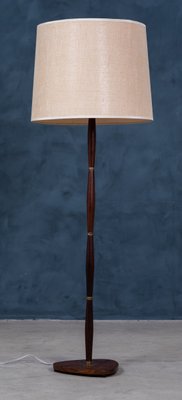 Mid-Century Danish Rosewood & Brass Floor Lamp, 1960s-ZGQ-770164