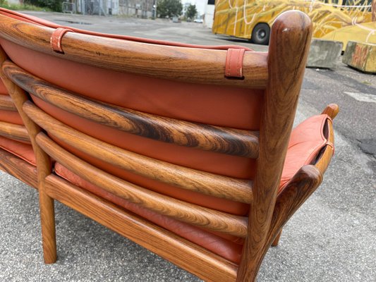 Mid-Century Danish Rosewood & Leather Sofa by Illum Wikkelsø for CFC Silkeborg-MXB-1239955