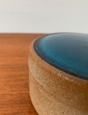 Mid-Century Danish Round Ceramic Box by L. Hjorth for Hjorth Pottery, Denmark-UAH-1107498