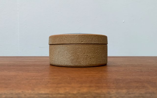 Mid-Century Danish Round Ceramic Box by L. Hjorth for Hjorth Pottery, Denmark-UAH-1107498