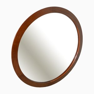 Mid-Century Danish Round Teak Mirror by Aksel Kjersgaard for Odder, 1950s-HGA-1405438