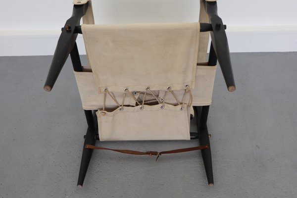 Mid-Century Danish Safari Armchair, 1950s-JWH-671360