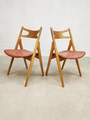 Mid-Century Danish Sawbuck Dining Chairs by Hans Wegner, Set of 4-BW-1300470