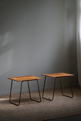 Mid-Century Danish Side Tables in Teak and Steel, 1960s, Set of 2-MXF-1719764