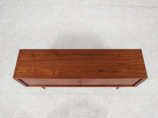 Mid-Century Danish Sideboard in Teak with Tambour Doors attributed to Løvig, 1960s-MF-2034061