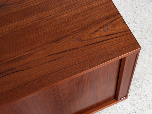 Mid-Century Danish Sideboard in Teak with Tambour Doors attributed to Løvig, 1960s-MF-2034061