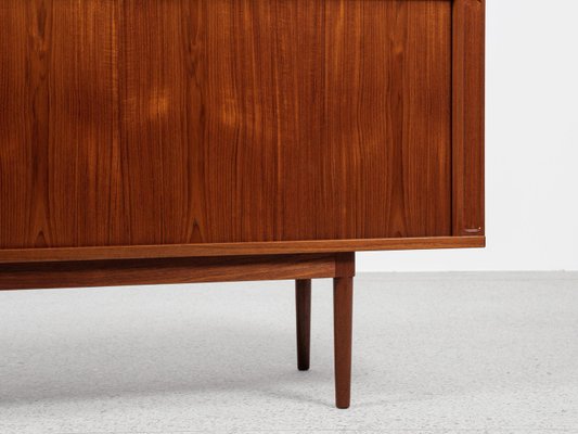 Mid-Century Danish Sideboard in Teak with Tambour Doors attributed to Løvig, 1960s-MF-2034061