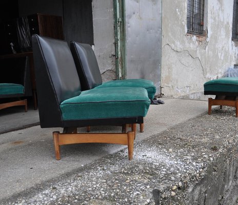 Mid-Century Danish Sofa and Armchairs, 1960s, Set of 4-OXJ-786579