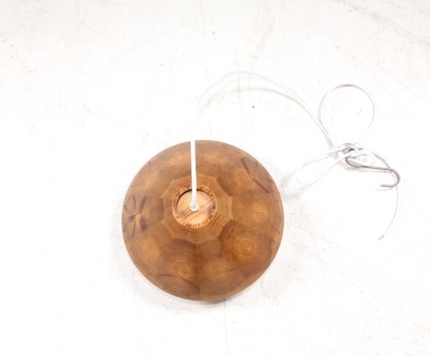 Mid-Century Danish Solid Pine Ceiling Lamp, 1960s-FK-1154202