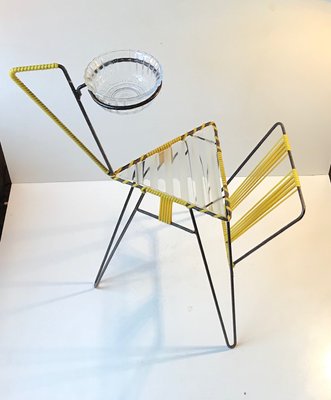 Mid-Century Danish String Giraffe Magazine Rack and Smoke Station, 1950s-LCR-883326