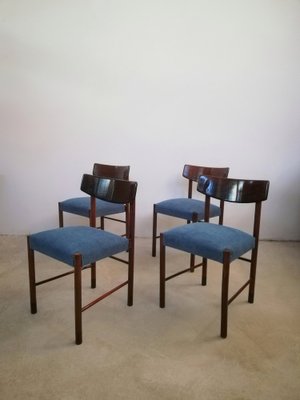 Mid-Century Danish Style Dining Chairs in Mahogany & Rosewood,1960, Set of 4-UIW-1295050