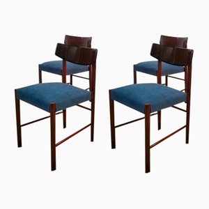 Mid-Century Danish Style Dining Chairs in Mahogany & Rosewood,1960, Set of 4-UIW-1295050