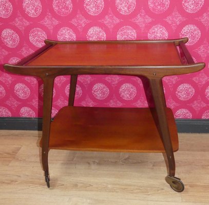 Mid-Century Danish Teak Bar Trolley Serving Trolley, 1960s-AFE-2036084