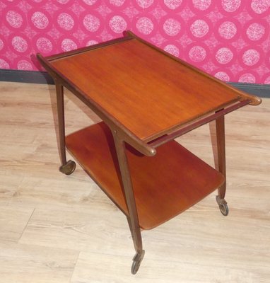 Mid-Century Danish Teak Bar Trolley Serving Trolley, 1960s-AFE-2036084