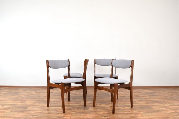 Mid-Century Danish Teak Dining Chairs by Erik Buch, 1960s, Set of 4-LOT-2032091