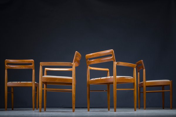 Mid-Century Danish Teak Dining Chairs by H. W. Klein for Bramin, 1970s, Set of 4-ZZH-1057259