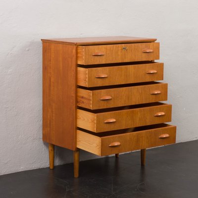 Mid-Century Danish Teak Dresser with Five Drawers, 1960s-UE-1723833