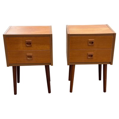 Mid-Century Danish Teak Nightstands, Set of 2-MXB-1357125