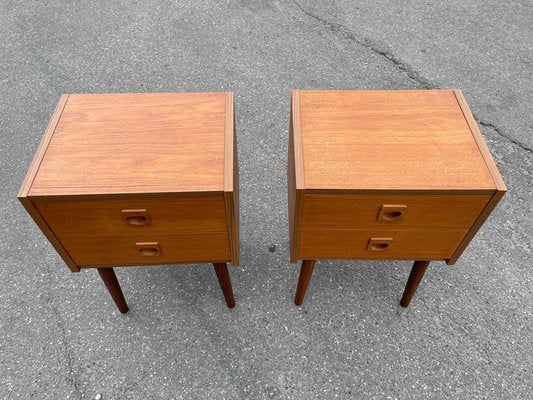 Mid-Century Danish Teak Nightstands, Set of 2-MXB-1357125