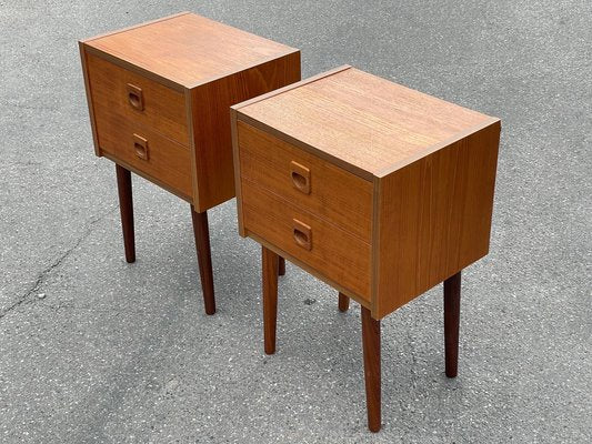 Mid-Century Danish Teak Nightstands, Set of 2-MXB-1357125