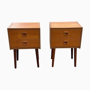 Mid-Century Danish Teak Nightstands, Set of 2-MXB-1357125