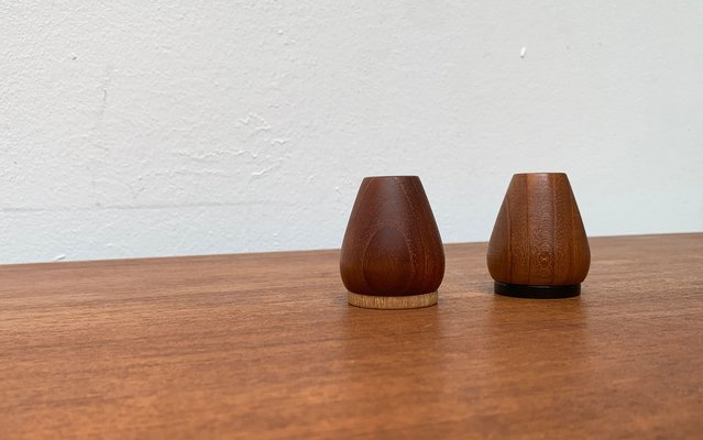 Mid-Century Danish Teak Pepper and Salt Shaker, 1960s, Set of 2-UAH-1334591