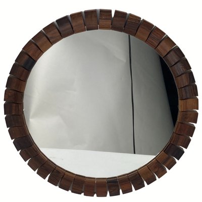 Mid-Century Danish Teak & Rosewood Mirror, 1960s-BHG-1436215