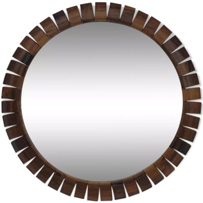 Mid-Century Danish Teak & Rosewood Mirror, 1960s-BHG-1436215