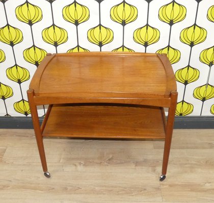 Mid-Century Danish Teak Serving Trolley by Poul Hundevad for Bernstorffsminde Møbler, 1960s-AFE-1786910