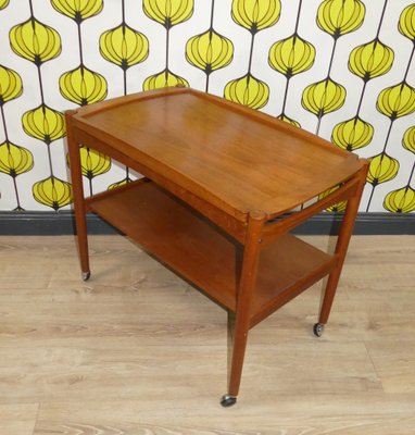 Mid-Century Danish Teak Serving Trolley by Poul Hundevad for Bernstorffsminde Møbler, 1960s-AFE-1786910