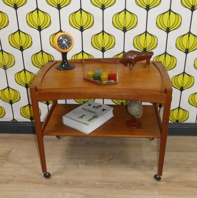 Mid-Century Danish Teak Serving Trolley by Poul Hundevad for Bernstorffsminde Møbler, 1960s-AFE-1786910