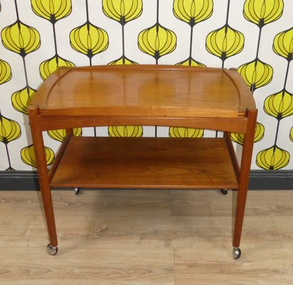 Mid-Century Danish Teak Serving Trolley by Poul Hundevad for Bernstorffsminde Møbler, 1960s-AFE-1786910