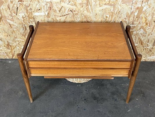 Mid-Century Danish Teak Sewing Box Side Table-EJL-1138854