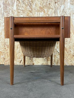 Mid-Century Danish Teak Sewing Box Side Table-EJL-1138854