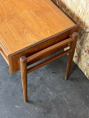 Mid-Century Danish Teak Sewing Box Side Table-EJL-1138854