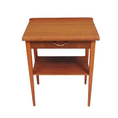 Mid-Century Danish Teak Side Table with Drawer-TCS-1823642