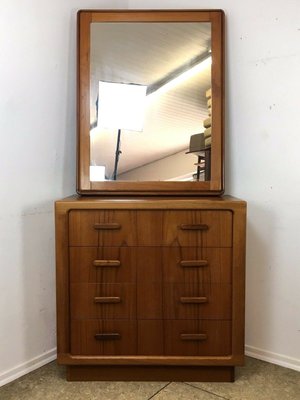 Mid-Century Danish Teak Sideboard Dresser & Mirror-EJL-1138322