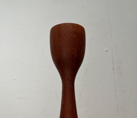 Mid-Century Danish Teak Tulip Candleholder, 1960s-UAH-1796616