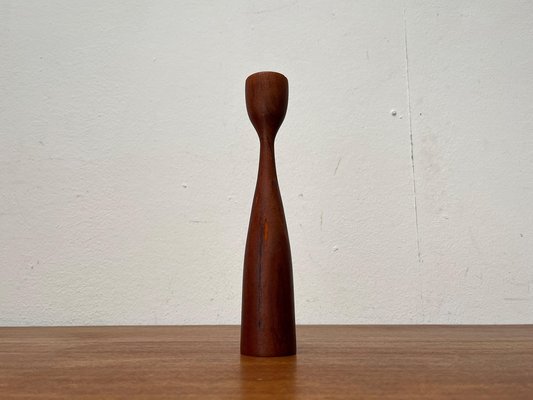 Mid-Century Danish Teak Tulip Candleholder, 1960s-UAH-1796616