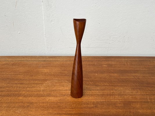 Mid-Century Danish Teak Tulip Candleholder, 1960s-UAH-1705850