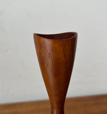 Mid-Century Danish Teak Tulip Candleholder, 1960s-UAH-1705850