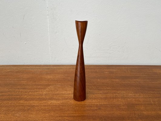 Mid-Century Danish Teak Tulip Candleholder, 1960s-UAH-1705850