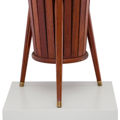 Mid-Century Danish Tripod Umbrella Stand or Paper Basket in Teak Wood, 1960s-QBR-1058083